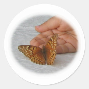Butterfly Whisperer Ronde Sticker