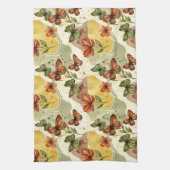 Butterfly Whispers in Earth Tones Theedoek (Verticaal)