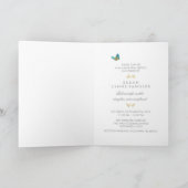 Butterfly White Gold Grey Memorial Service Uitnodi (Binnen)