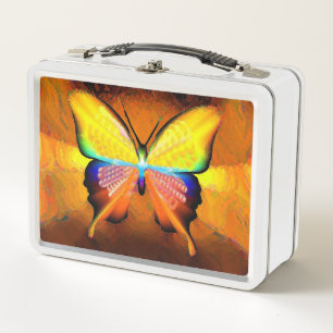 Butterfly White Lunchbox