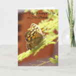 Butterfly Wife Birthday Card Kaart<br><div class="desc">Echtgenote vogelkaartje Butterfly.  met elke tekst van uw keuze. Fotografie en design © justbyjulie.com.</div>