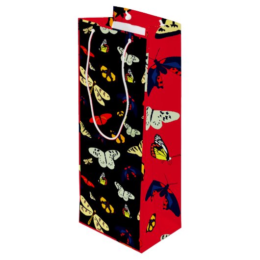 Butterfly Wijn Cadeautas (Achterkant Gekanteld)