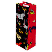 Butterfly Wijn Cadeautas (Voorkant Gekanteld)