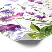 Butterfly Wildflower Baby shower 16x20 Welkom Poster (Hoek)