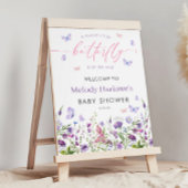 Butterfly Wildflower Baby shower 18x24 Welkom Poster
