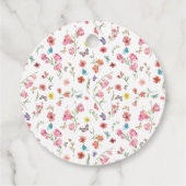 Butterfly Wildflower Baby shower Bedankjes Labels (Achterkant)