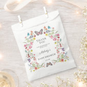 Butterfly Wildflower Baby shower Bedankzakje (Geknipt)