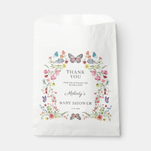 Butterfly Wildflower Baby shower Bedankzakje