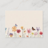 Butterfly & Wildflower Baby shower Boeken voor Bab Informatiekaartje (Achterkant)