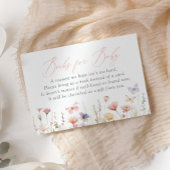 Butterfly Wildflower Baby shower Boeken voor Baby Informatiekaartje