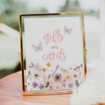 Butterfly Wildflower Baby shower Cadeaus en Kaarte Poster<br><div class="desc">Deze prachtige Vlinder en Wildflower Baby shower Cadeaus en Kaarten Teken.</div>