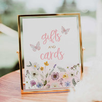 Butterfly Wildflower Baby shower Cadeaus en Kaarte