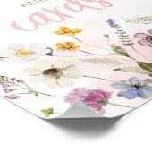Butterfly Wildflower Baby shower Cadeaus en Kaarte Poster (Hoek)