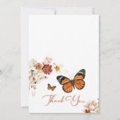 Butterfly Wildflower Baby Shower Invitation Kaart (Achterkant)