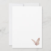 Butterfly Wildflower Baby shower Kaart (Achterkant)