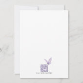 Butterfly Wildflower Baby Shower Kaart (Achterkant)