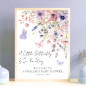 Butterfly Wildflower Baby shower Poster