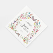 Butterfly Wildflower Baby shower Servet (Hoek)