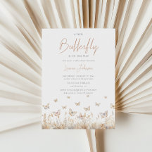 Butterfly Wildflower Boho Meisje Baby shower