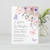 Butterfly Wildflower Bridal Shower Kaart (Staand voorkant)