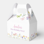 Butterfly Wildflower Favor Box Verjaardagsfeest Bedankdoosjes (Voorkant Zijde)