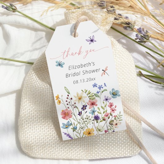 Butterfly Wildflower Garden Vrijgezellenfeest Favo Cadeaulabel