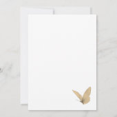 Butterfly Wildflower Herfst Baby shower Kaart (Achterkant)