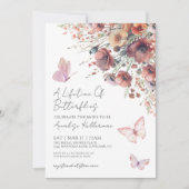 Butterfly Wildflower Herfst Vrijgezellenfeest Kaart (Voorkant)