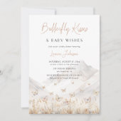 Butterfly Wildflower Mountains Meisje Baby shower Kaart (Voorkant)