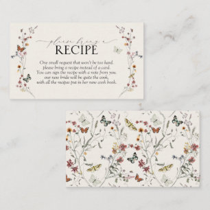 Butterfly Wildflower Neem alsjeblieft een recept m Informatiekaartje