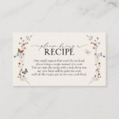 Butterfly Wildflower Neem alsjeblieft een recept m Informatiekaartje (Voorkant)