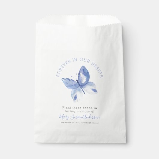 Butterfly Wildflower Seed Memorial Funeral Bedankzakje (Voorkant)