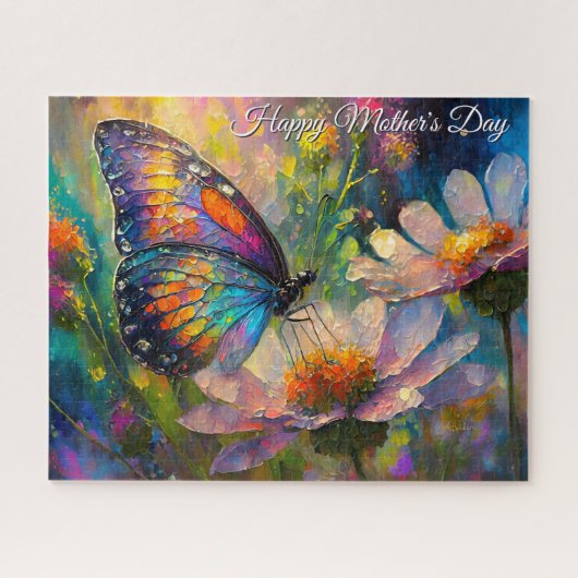 Butterfly Wildflower Sunrise Mother's Day Legpuzzel (Horizontaal)