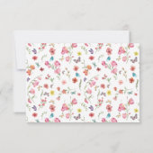 Butterfly Wildflower Vrijgezellenfeest Bedankkaart (Achterkant)