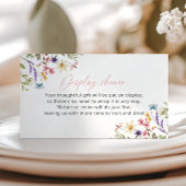 Butterfly Wildflower Vrijgezellenfeest Display Dou Informatiekaartje