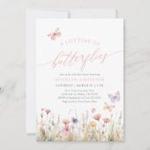 Butterfly Wildflower Vrijgezellenfeest Kaart (Voorkant)