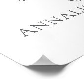 Butterfly Wildflower Vrijgezellenfeest Poster (Hoek)