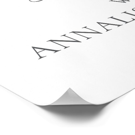 Butterfly Wildflower Vrijgezellenfeest Poster (Hoek)