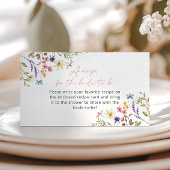 Butterfly Wildflower Vrijgezellenfeest Recept aanv Informatiekaartje