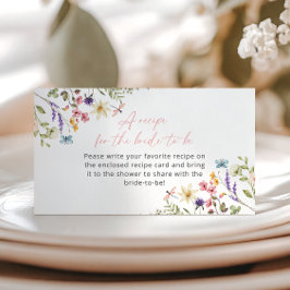 Butterfly Wildflower Vrijgezellenfeest Recept aanv Informatiekaartje