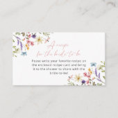 Butterfly Wildflower Vrijgezellenfeest Recept aanv Informatiekaartje (Voorkant)