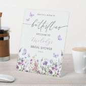 Butterfly Wildflower Vrijgezellenfeest Reclamebord Met Voetstuk (Insitu)