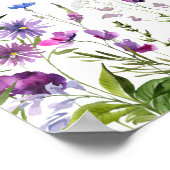 Butterfly Wildflower Vrijgezellenfeest Welkom 18x2 Poster (Hoek)