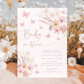 Butterfly Wildflowers Baby in Bloom Baby shower Kaart