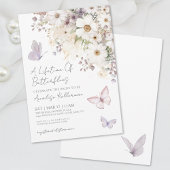 Butterfly Wildflowers Bruids Douche Uitnodiging