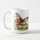 Butterfly & Wildflowers Koffie Mok (Links)