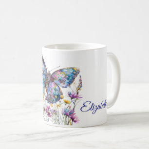 Butterfly & Wildflowers Koffie Mok