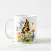Butterfly & Wildflowers Koffie Mok (Links)