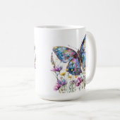 Butterfly & Wildflowers Koffie Mok (Voorkant rechts)