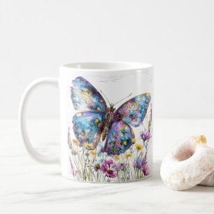Butterfly & Wildflowers Koffie Mok